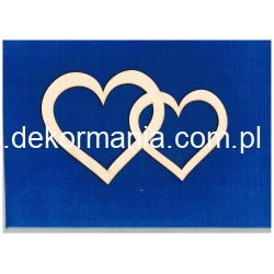 Serca złączone 20x12,5 cm , serce